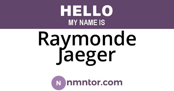 Raymonde Jaeger