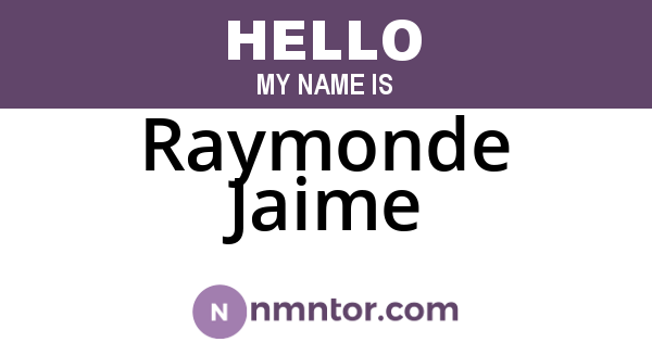 Raymonde Jaime