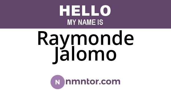 Raymonde Jalomo