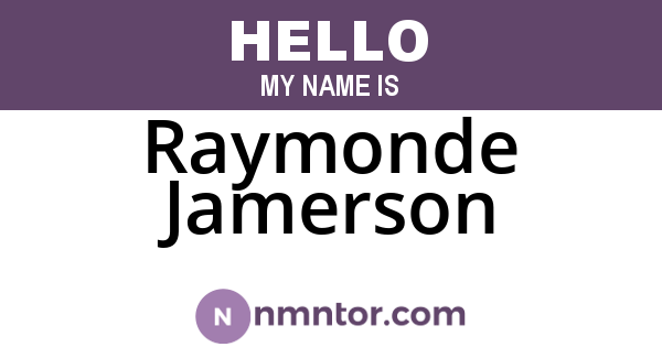Raymonde Jamerson