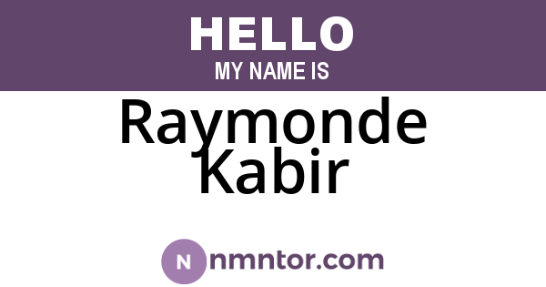 Raymonde Kabir
