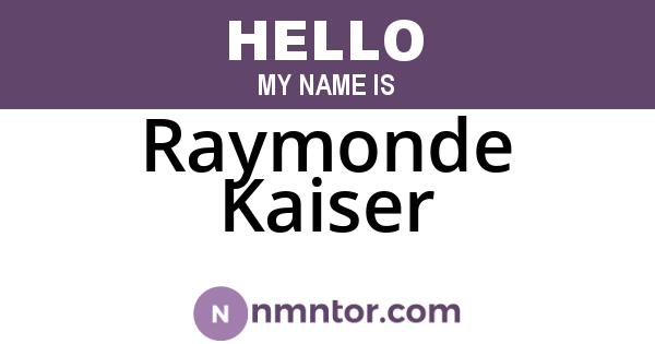 Raymonde Kaiser