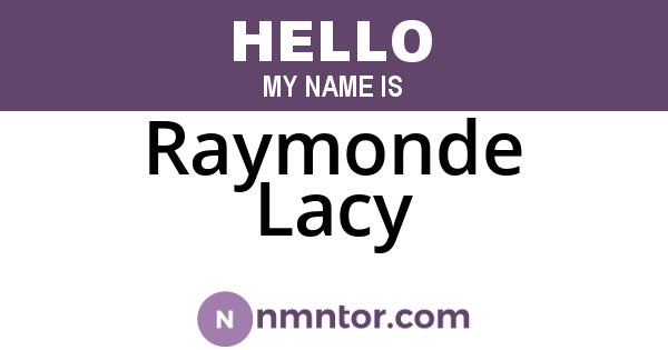 Raymonde Lacy