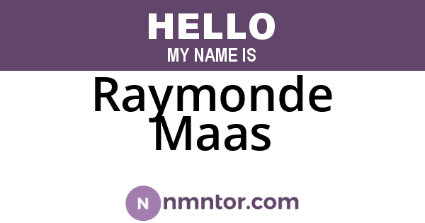 Raymonde Maas