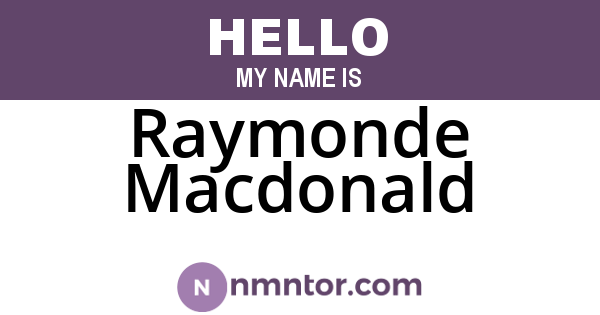 Raymonde Macdonald