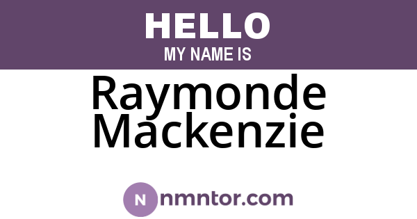Raymonde Mackenzie
