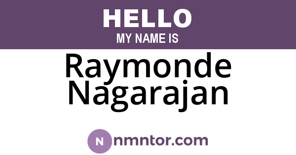 Raymonde Nagarajan