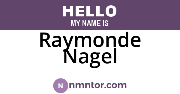 Raymonde Nagel