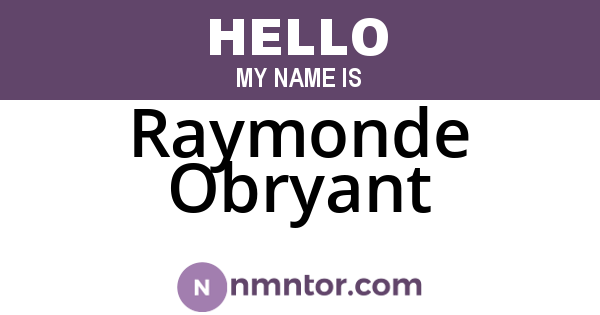 Raymonde Obryant