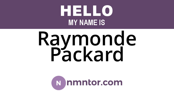 Raymonde Packard