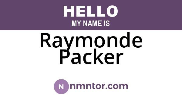 Raymonde Packer