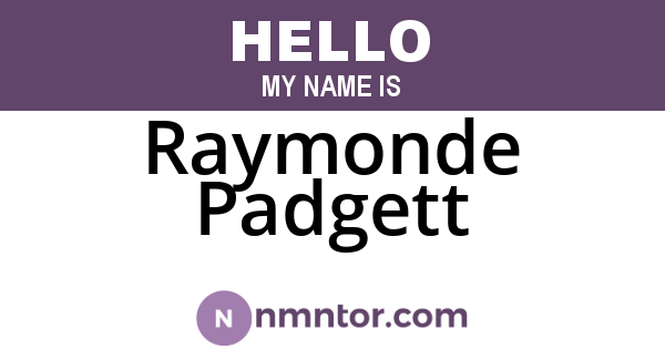 Raymonde Padgett