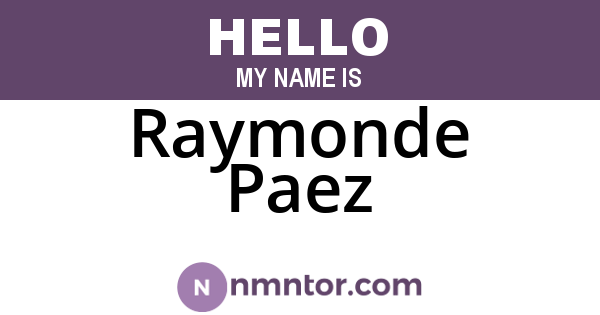 Raymonde Paez