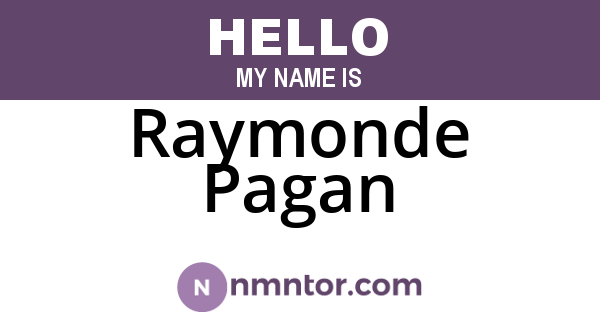 Raymonde Pagan