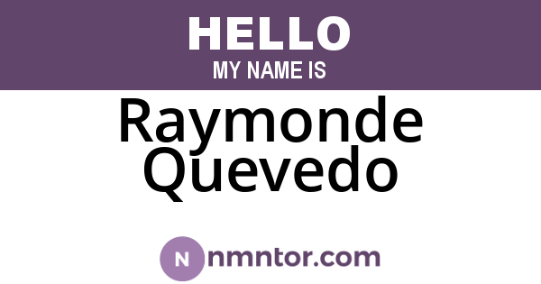 Raymonde Quevedo