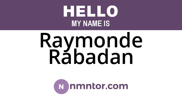 Raymonde Rabadan