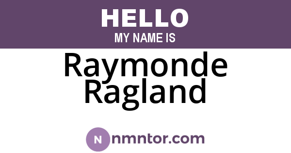 Raymonde Ragland