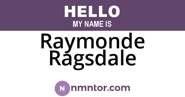 Raymonde Ragsdale