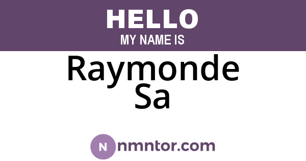 Raymonde Sa