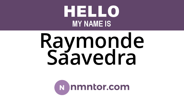 Raymonde Saavedra