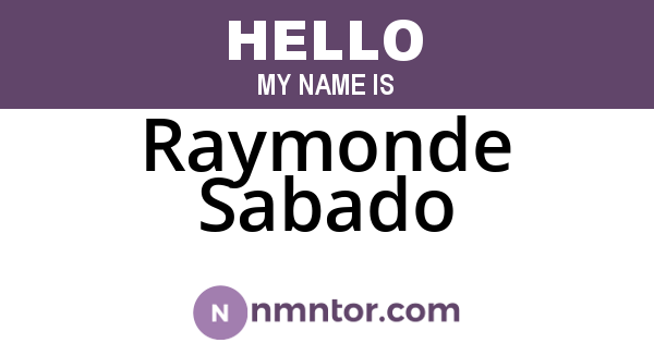 Raymonde Sabado