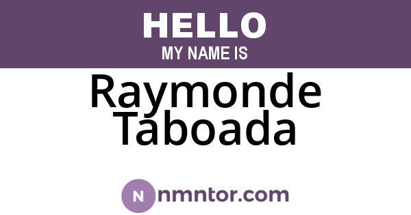 Raymonde Taboada