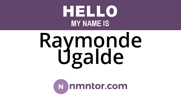 Raymonde Ugalde