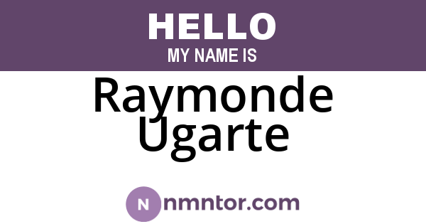 Raymonde Ugarte