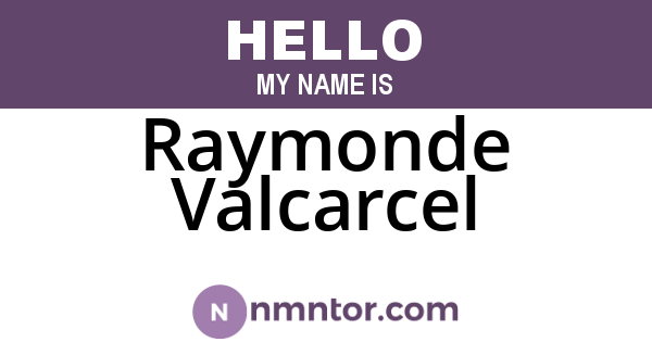 Raymonde Valcarcel