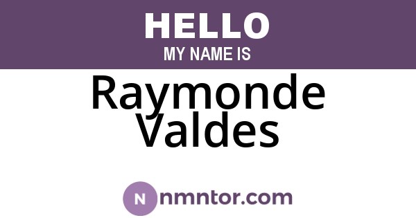 Raymonde Valdes