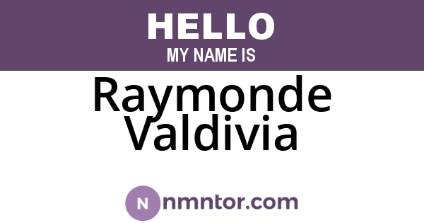 Raymonde Valdivia