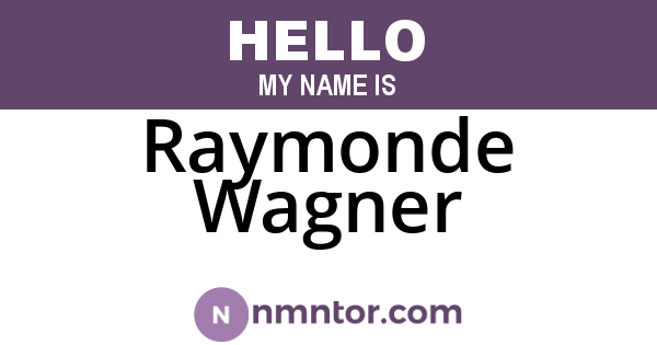Raymonde Wagner