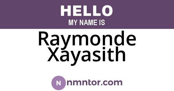Raymonde Xayasith