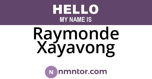Raymonde Xayavong