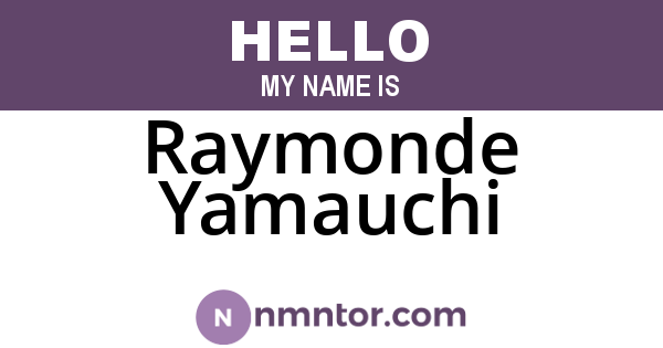 Raymonde Yamauchi