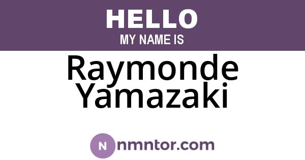Raymonde Yamazaki