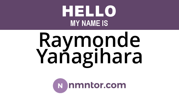 Raymonde Yanagihara
