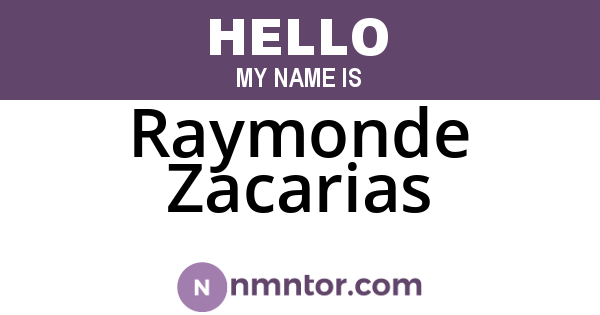 Raymonde Zacarias