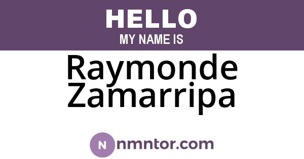 Raymonde Zamarripa