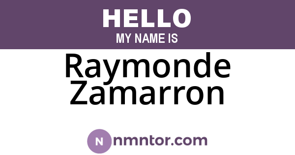 Raymonde Zamarron
