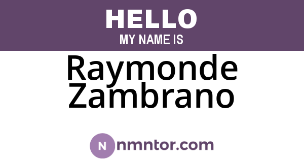 Raymonde Zambrano
