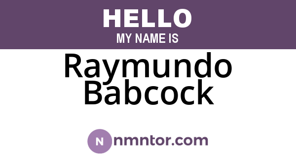 Raymundo Babcock