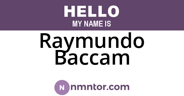Raymundo Baccam
