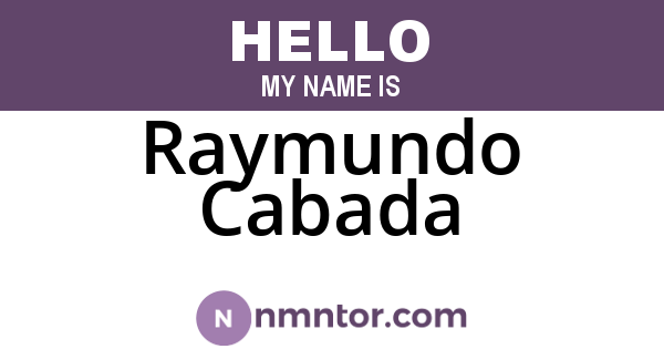 Raymundo Cabada