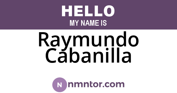 Raymundo Cabanilla