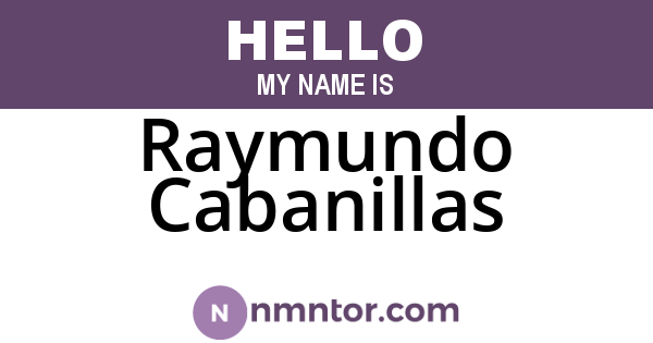 Raymundo Cabanillas