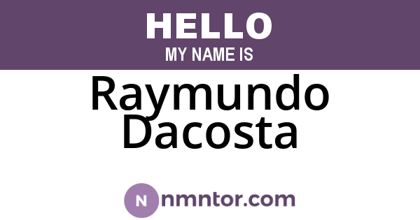 Raymundo Dacosta