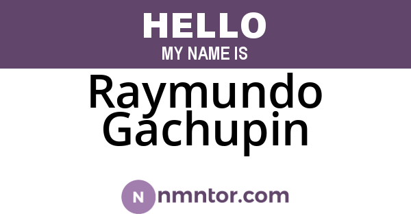 Raymundo Gachupin