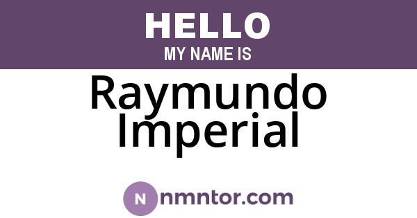 Raymundo Imperial