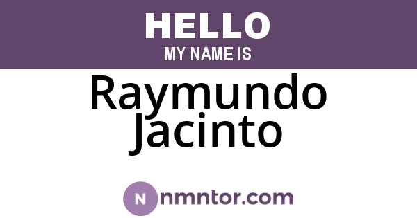 Raymundo Jacinto